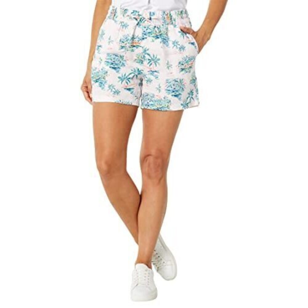 NWT Tommy Bahama Womens Village Linen High Rise Easy Short Medium Multi$ 118